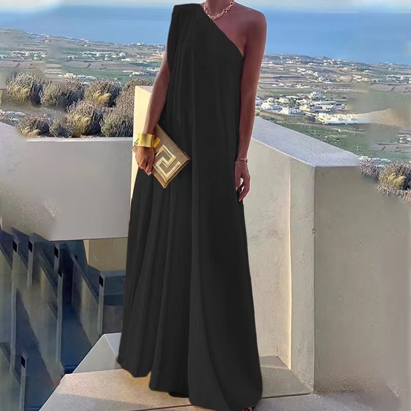 Lune London Women's One Shoulder Maxi Dress