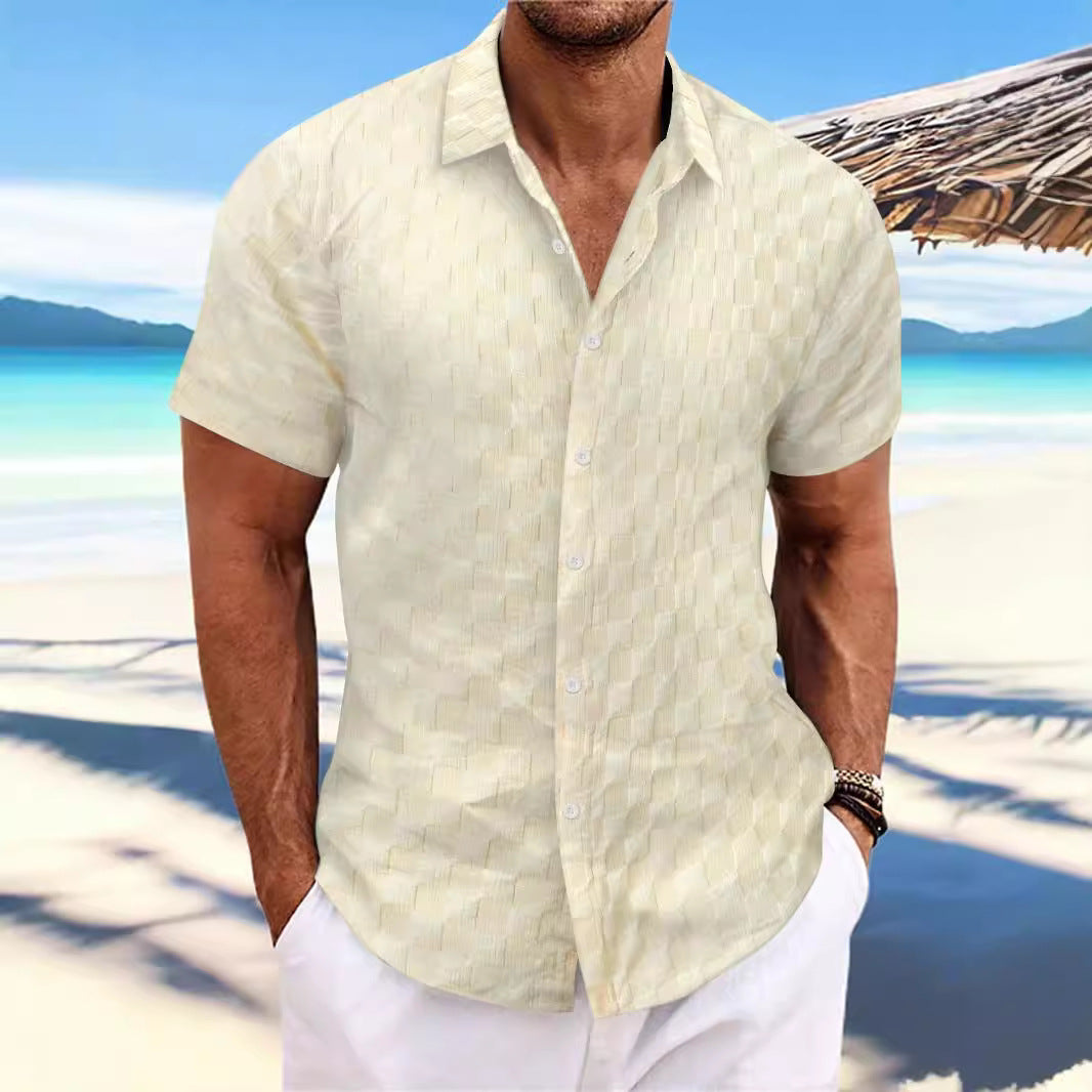 Structured short sleeve leisure shirt for men Amarae