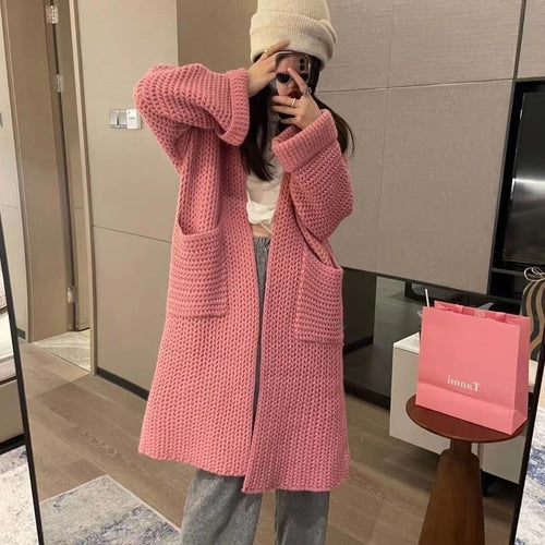 Women's knit coat with pockets Amarae