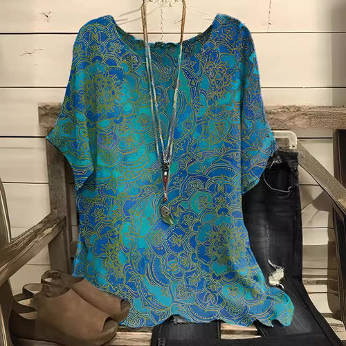 Ladies Light Summer Blouse with Floral Design Amarae