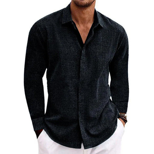 Men's Leisure Shirt Made Of Breathable Cotton with Long Sleeves and Modern Cut Amarae