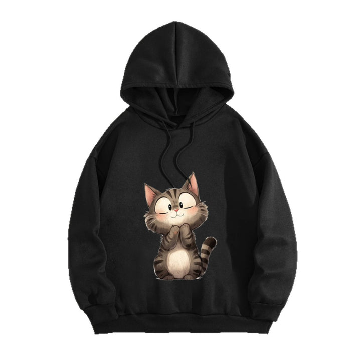Women's Hoodie with Cute Cat Motif Chic & Stil