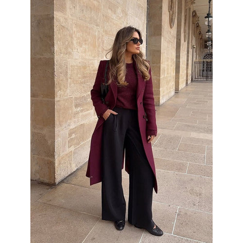 Long wool blend coat for women Amarae