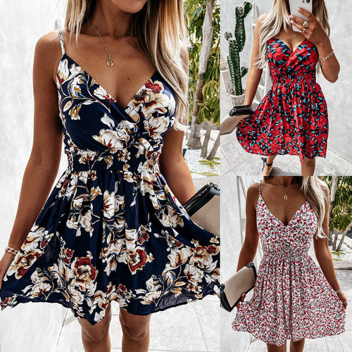 Amarae floral print sleeveless wrap dress
