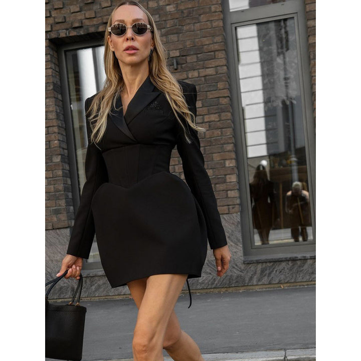 Women's tailored blazer dress with integrated corset and narrow silhouette Amarae