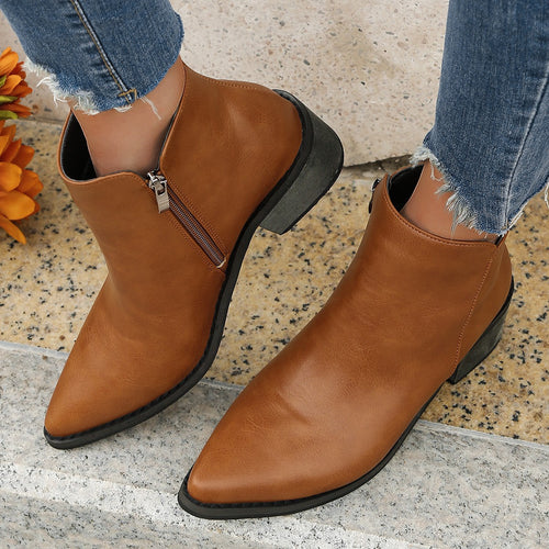 Elegant stiletto heels for women with a pointed toe and side zipper Amarae