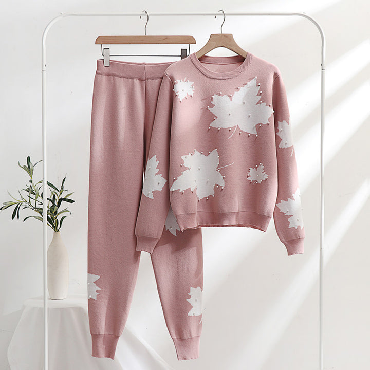 Casual loungewear set for women with floral design and elastic waistband Lune London