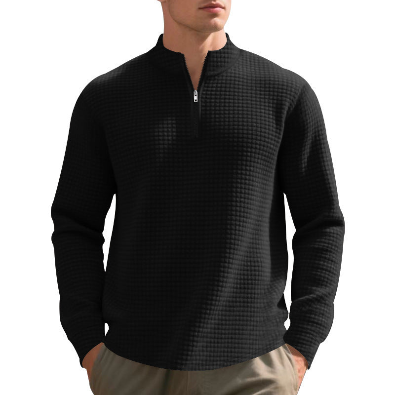 Men's sweatshirt with high collar and trendy zip Lune London