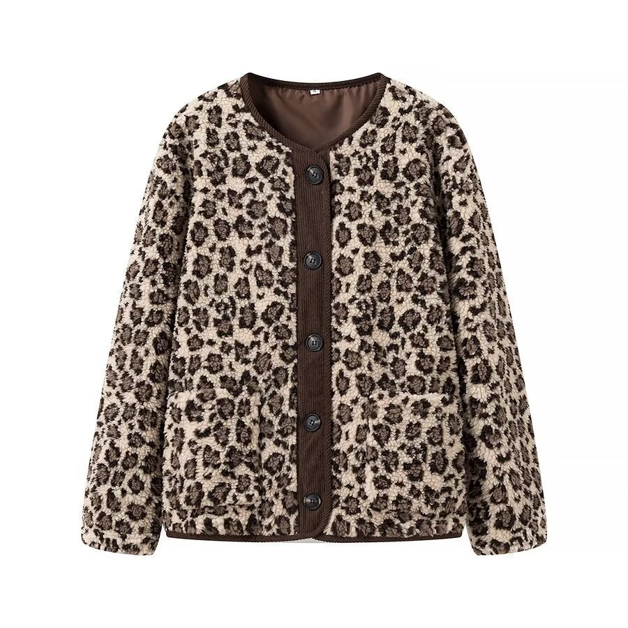 Veste à motif léopard isolée thermique pour femme Chic & Stil