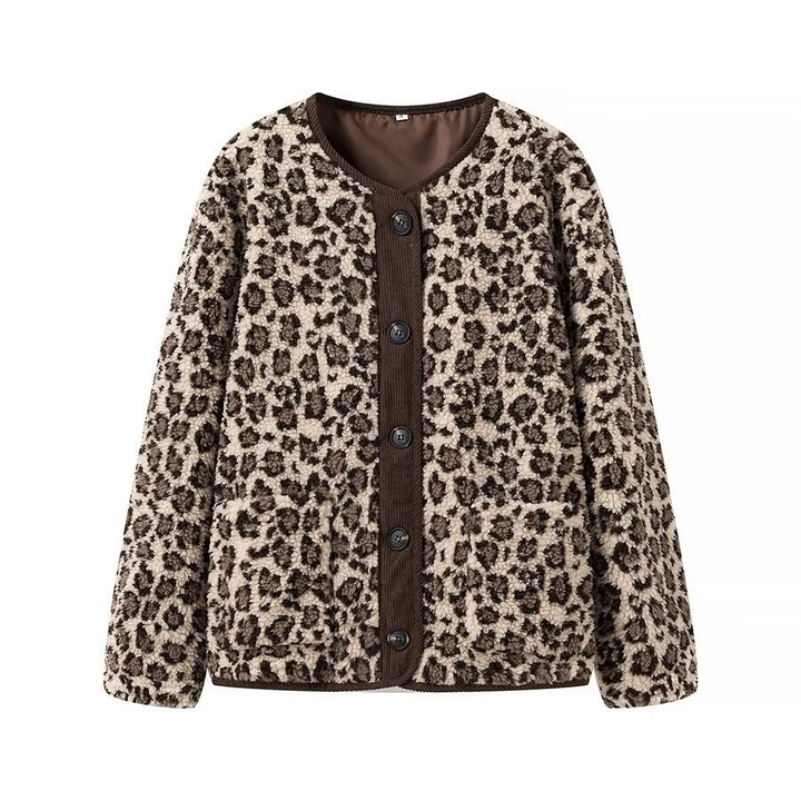 Veste à motif léopard isolée thermique pour femme Chic & Stil