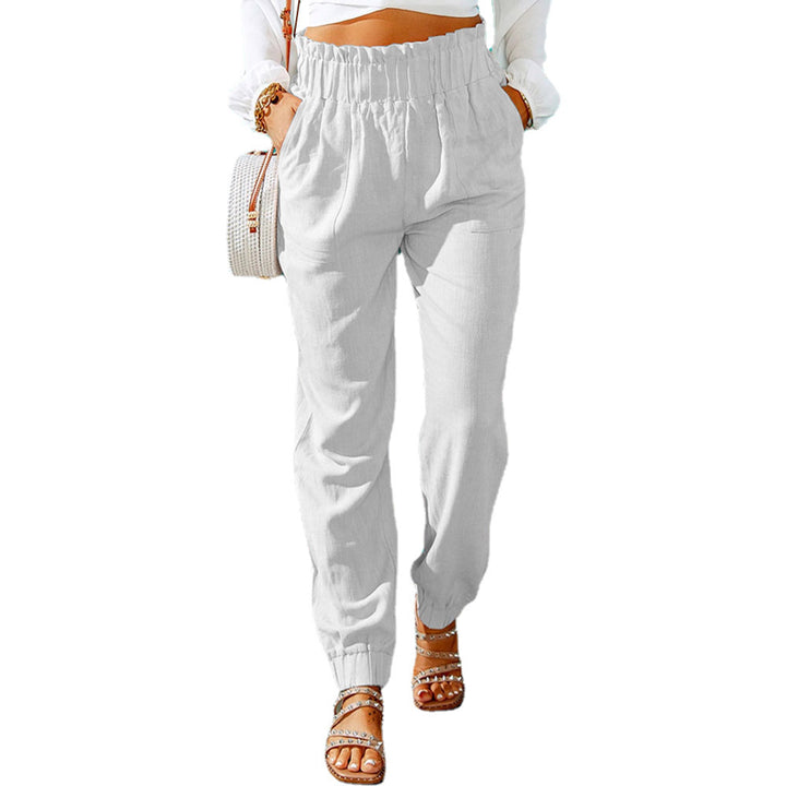 Comfortable and stylish summer pants for women with elastic waist and convenient pockets Lune London