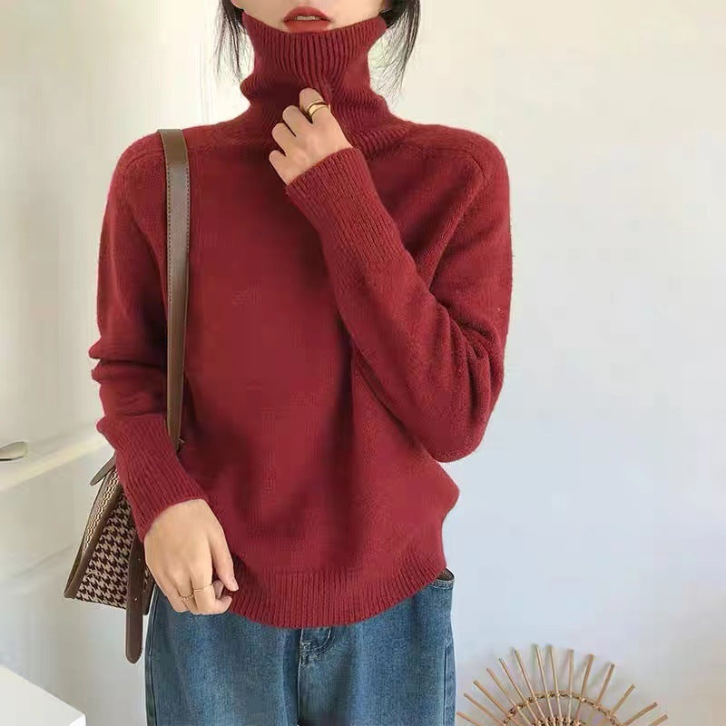 Pull à col roulé confortable pour femmes en fine maille Chic & Stil