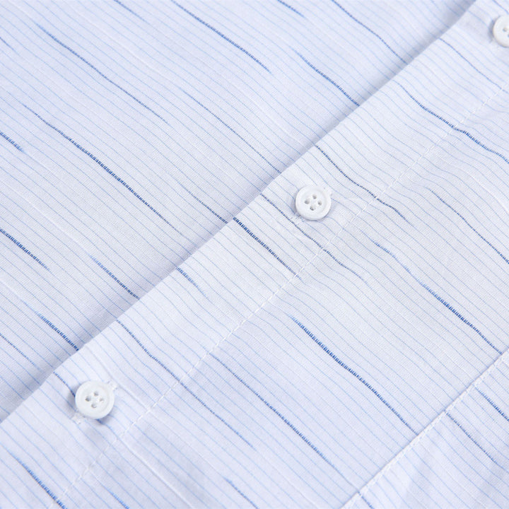 Unisex Loose Overshirt Shirt made of cotton blend with chest pocket and continuous button placket Amarae