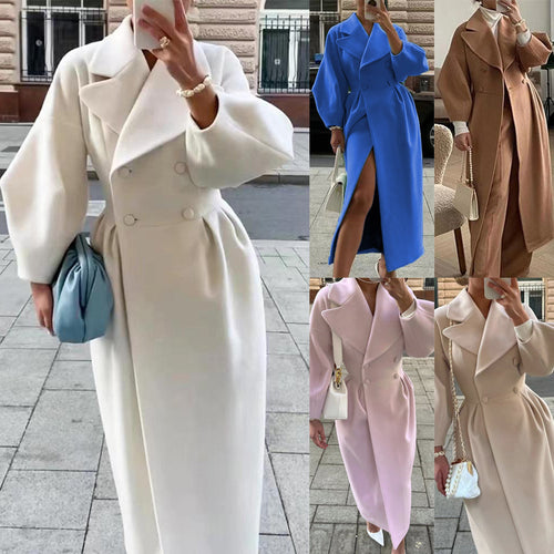 Elegant trench coat for women with shiny finish and stylish belt Amarae