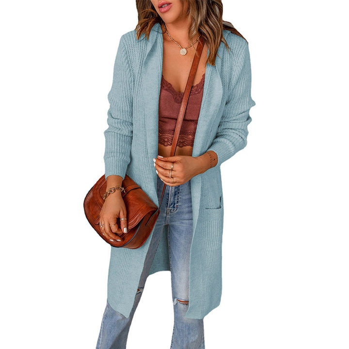Ladies' cardigan with deep V-neckline and practical pockets Lune London