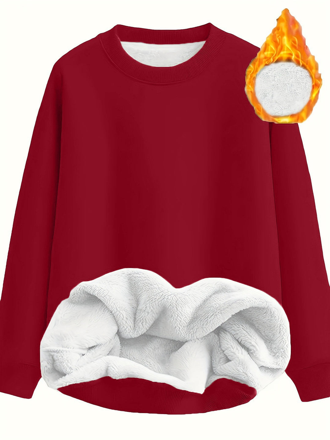 Heated sweatshirt for women with plush lining Lune London