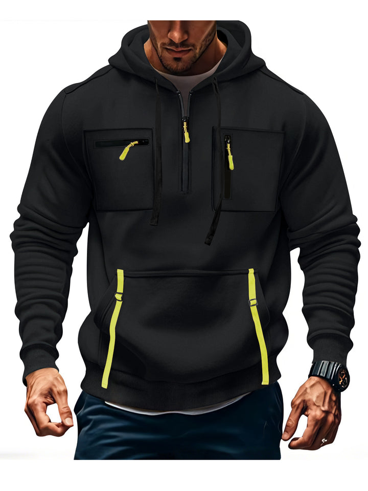 Men's stylish hooded sweatshirt with functional zip pockets Amarae