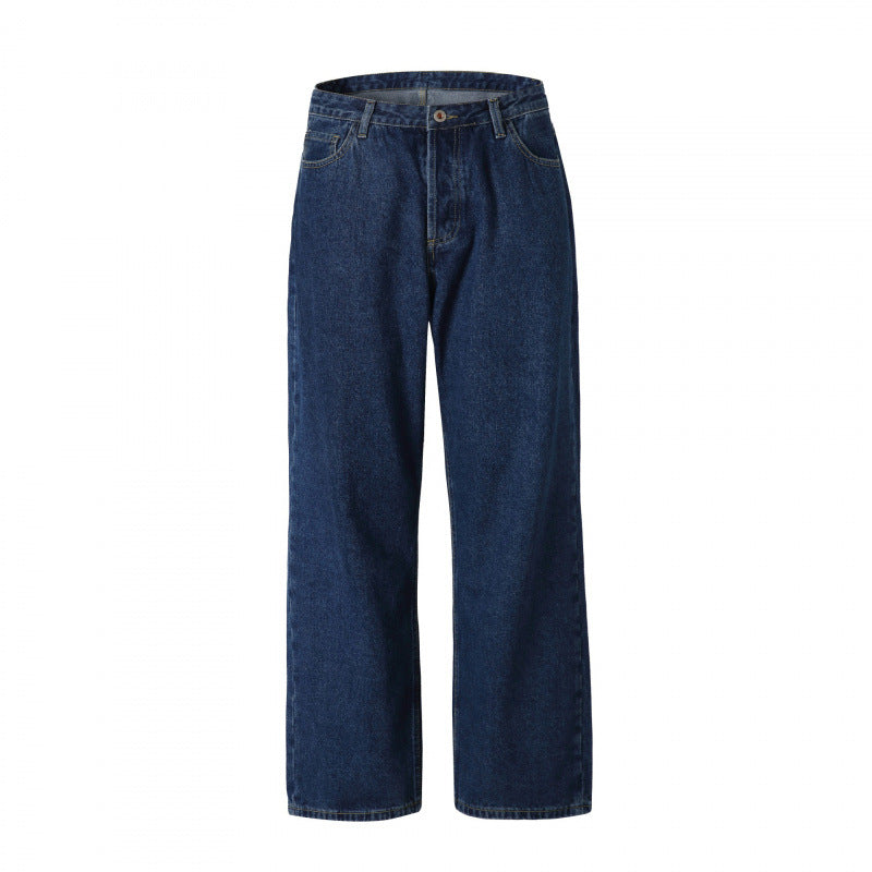 Men's loose-fitting denim jeans in relaxed fit with high waist and straight leg Amarae
