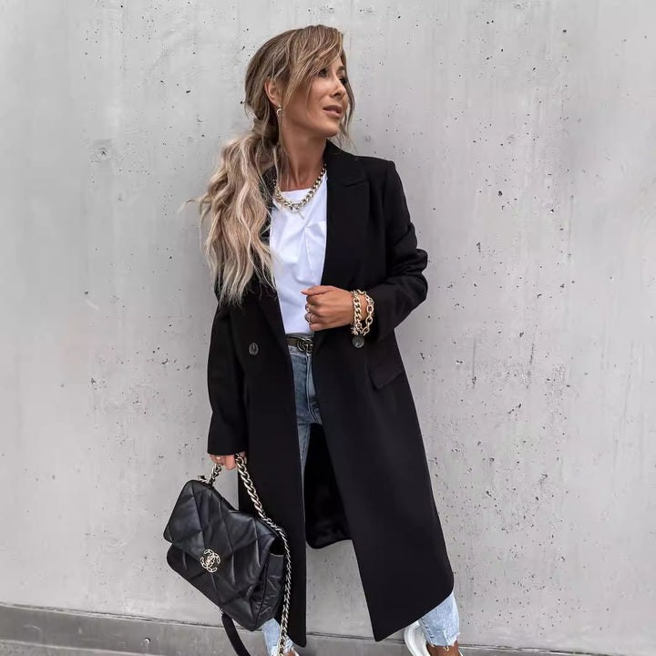 Elegant wool coat for women in oversized style Amarae