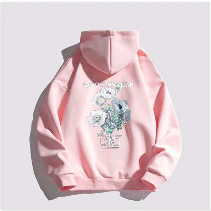 Women's hoodie with artistic floral print Chic & Stil