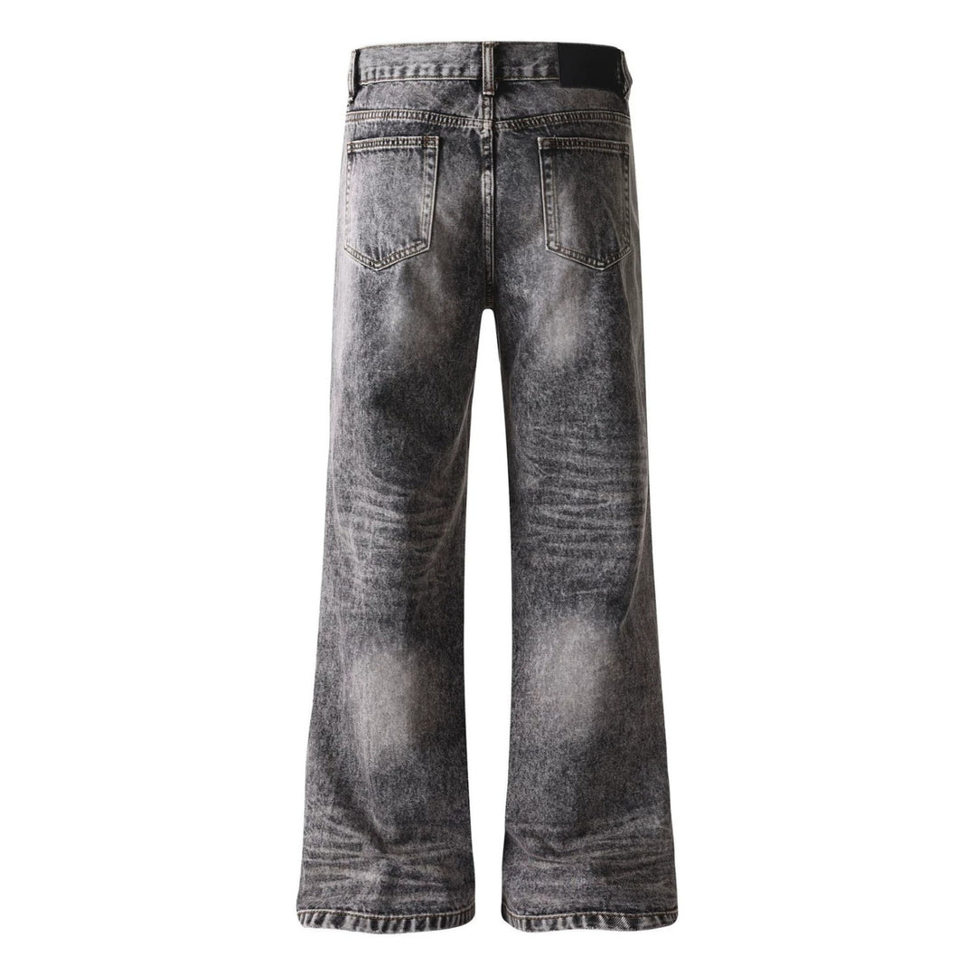 Women's wide cropped jeans with high waist and used effect Amarae