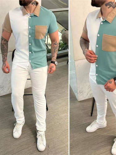 Men's casual colorblock outfit Amarae