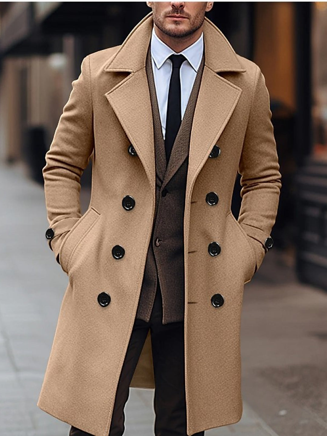 Classic wool coat for men Lune London