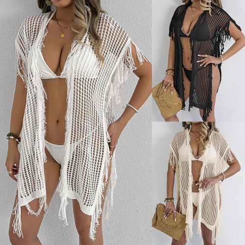 Ladies Fringe Crochet Swimwear Cover-Up Amarae
