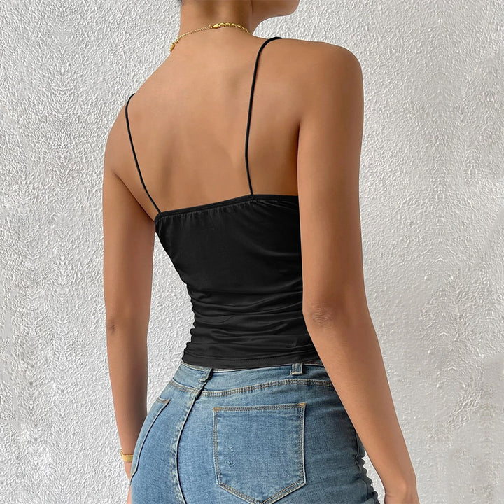 Top ajusté pour femmes avec décolleté en V et fronces Chic & Stil