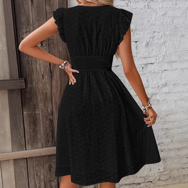 Lune London Women's Fluid A-line Dress with Lace