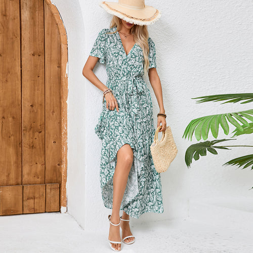 Amarae high floral wrap dress for women