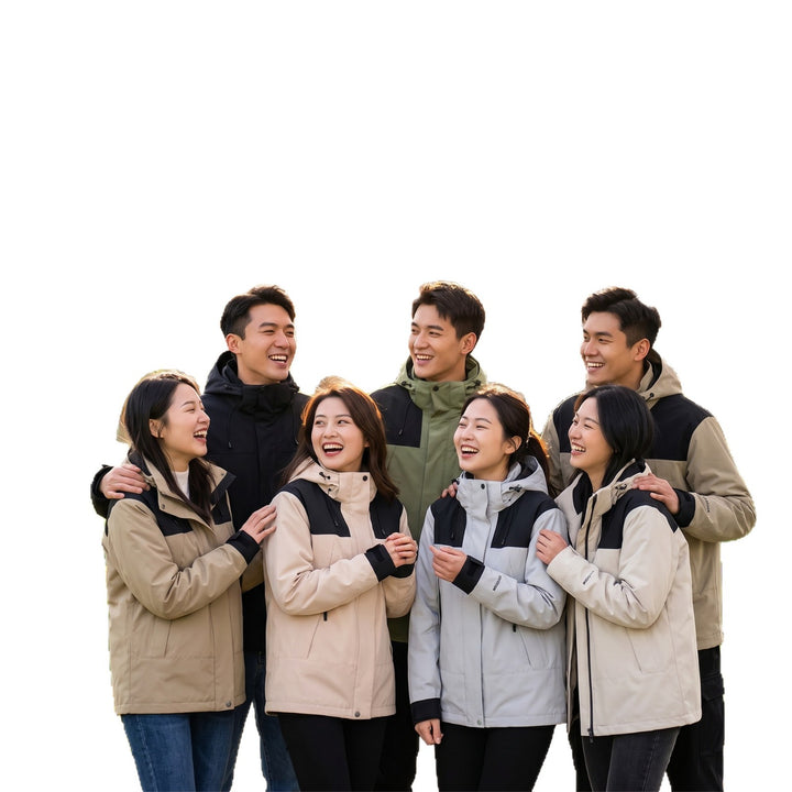Men's Weatherproof Shell Parka with Adjustable Hood and Concealed Zippers Amarae