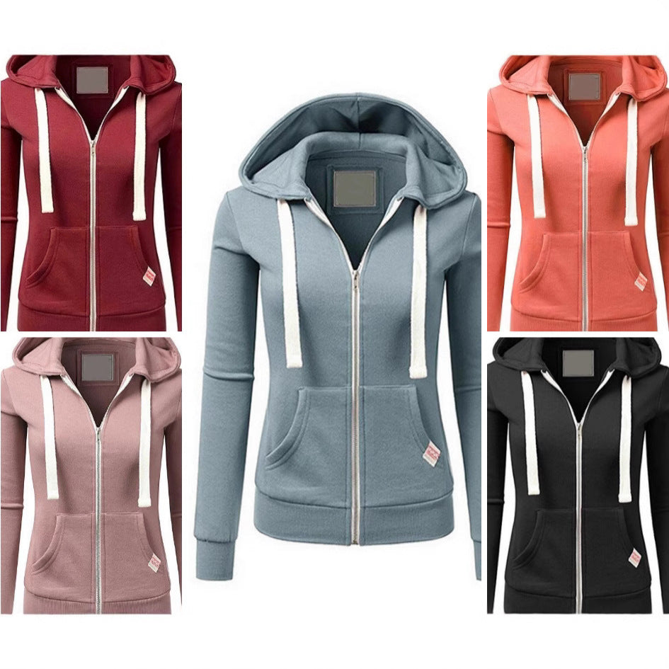 Women's zip-up hoodie fitted sweatshirt made from cotton blend Amarae