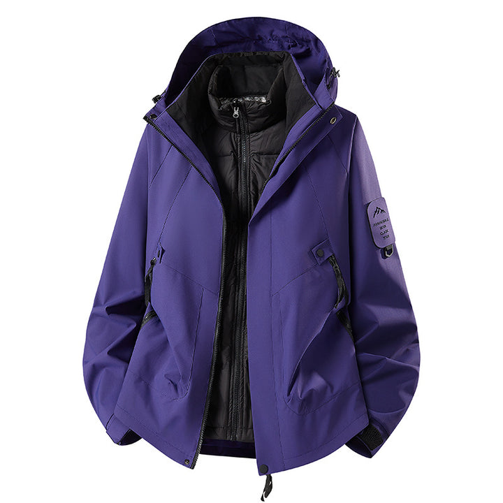 Men's Two-in-One Weather Protection Jacket with Removable Padded Vest and Adjustable Hood Amarae
