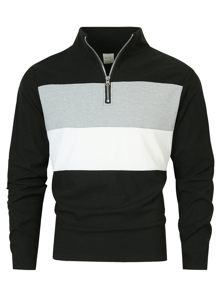 Pull-over zippé pour hommes avec une coupe de couleur tendance et un style confortable Lune London