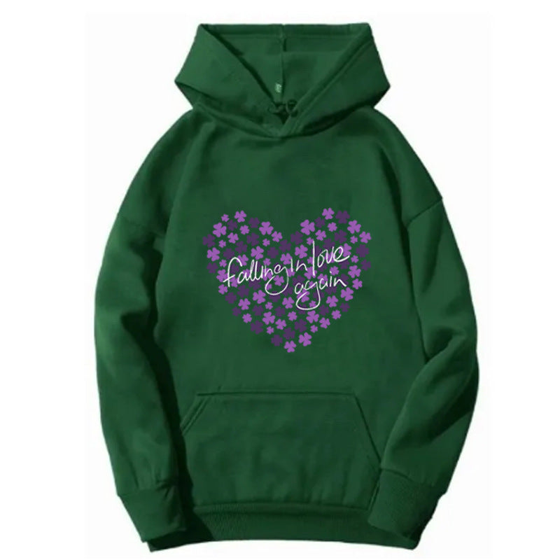 Women's hoodie with floral heart design Chic & Stil