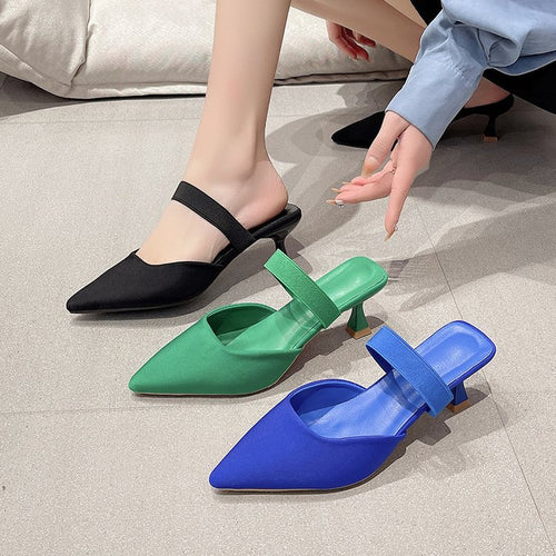 Ladies Slingback Pumps with a sleek pointed design and a comfortable heel strap Amarae