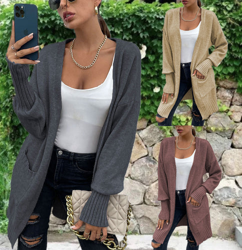 Ladies Chunky Knit Cardigan Amarae