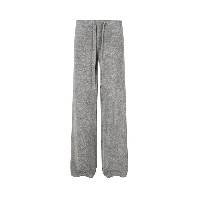 Women's Palazzo Fleece Pants with High Comfort Waistband and Flowing Wide-Leg Cut Amarae