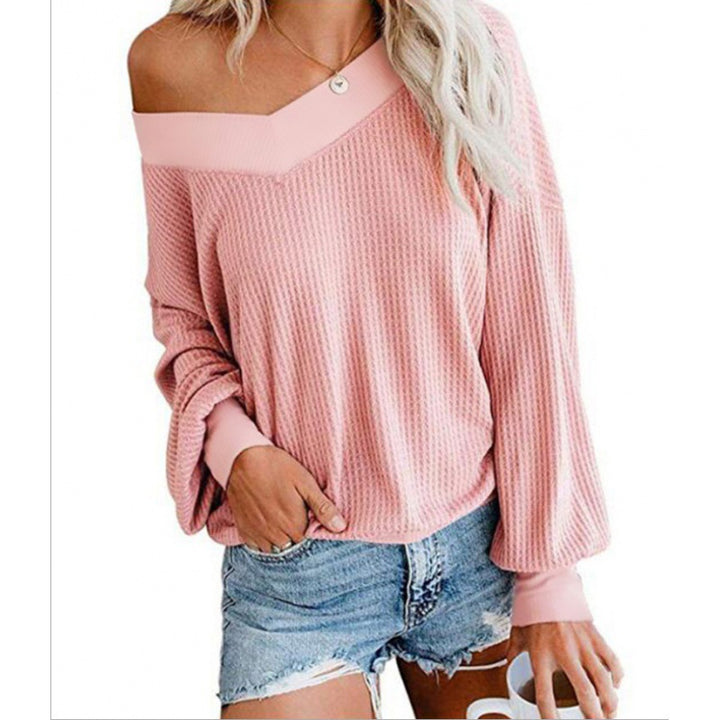 Pull en maille décontracté femme à épaules dénudées avec manches volumineuses Chic & Stil