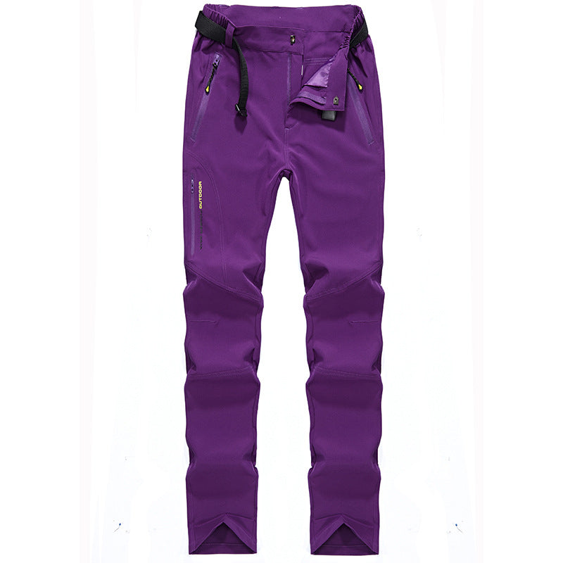 Women's Stretch Softshell Outdoor Pants with pre-shaped knees, adjustable waistband and zippered pockets Amarae