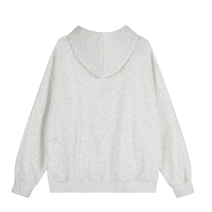 Women's oversized hoodie sweatshirt jacket in used look with stud decoration and full-length zipper Amarae