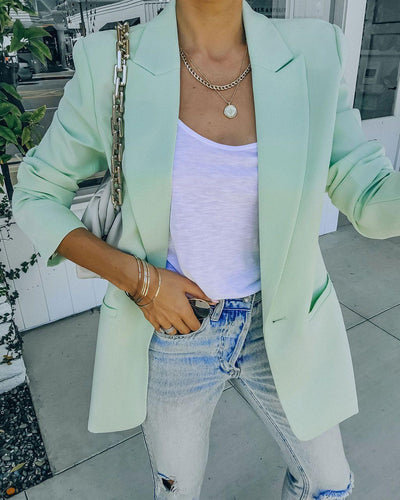 Women's Oversized Blazer with Structured Design and Practical Pockets Amarae