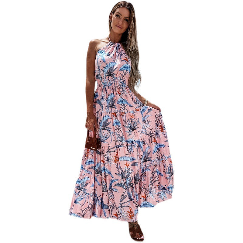 Maxi backless dress for women with flowy skirt Lune London