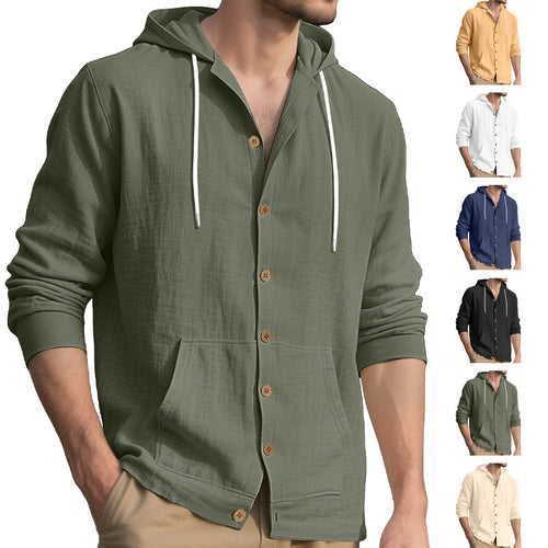 Elegant casual jacket for men with hood and practical pockets Amarae