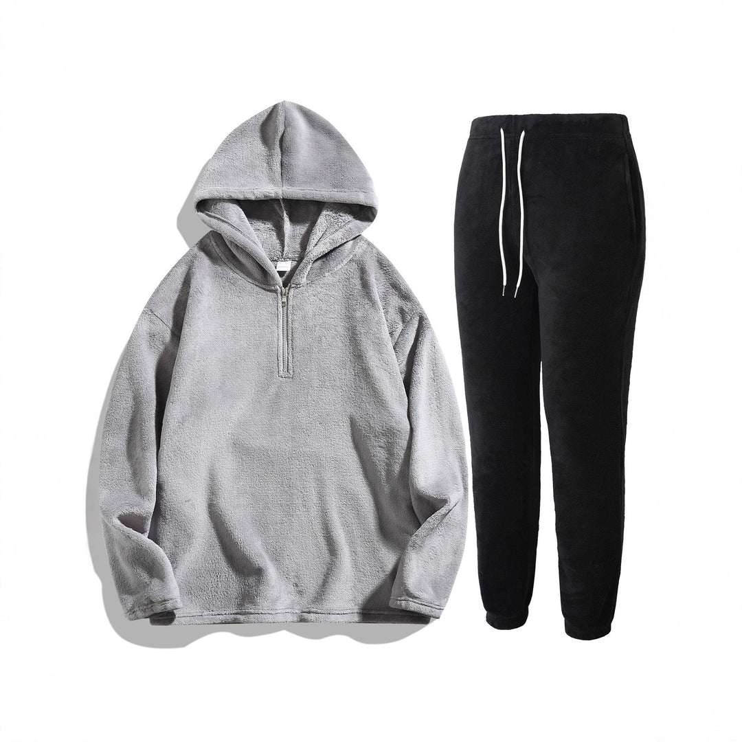 Soft fleece hooded sweatshirt and jogging pants set for women Lune London