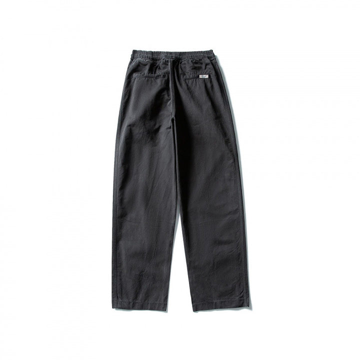 Men's Wide Straight-Leg Cotton Pants with Elastic Tunnel Drawstring and Decorative Side Seams Amarae