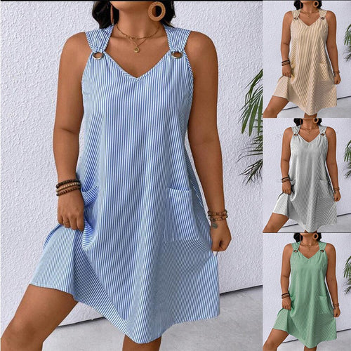 Casual dress for women with thin straps and practical pockets Amarae