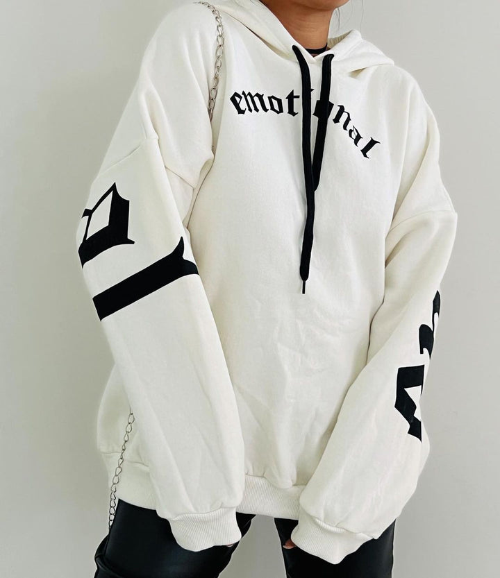 Oversized hoodie for women with graphic print Lune London