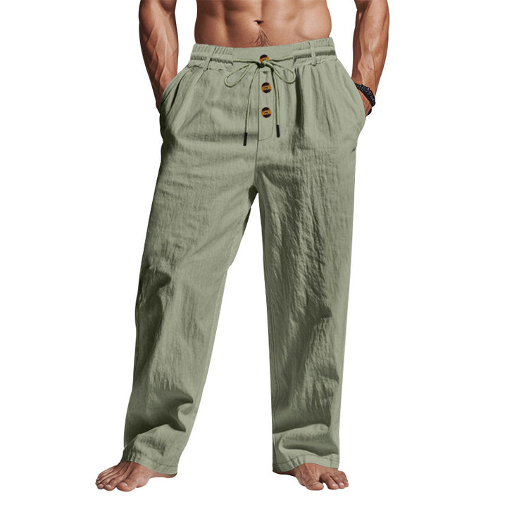 Casual men's pants with adjustable drawstring and practical side pockets Lune London